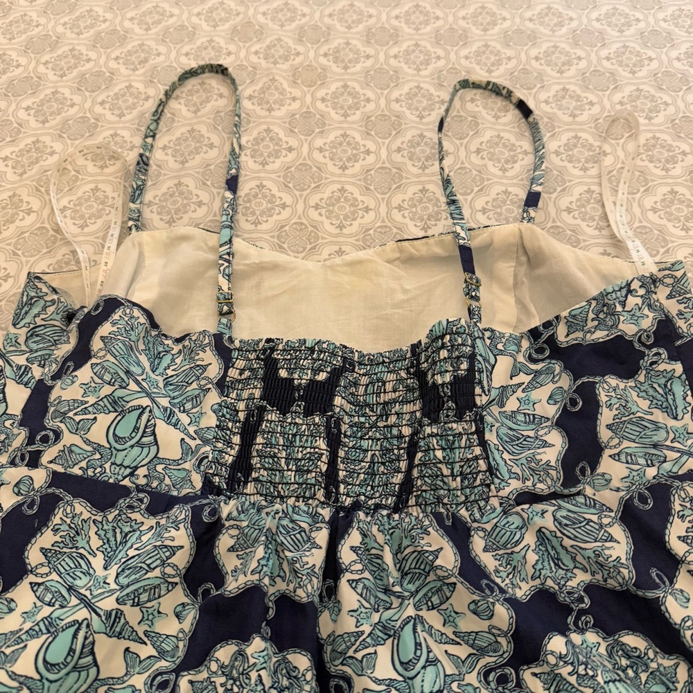 Lilly Pulitzer Rilee Hey Sailor Printed Lace Up Dress Blue Mermaid Nautical 10 - Picture 9 of 15